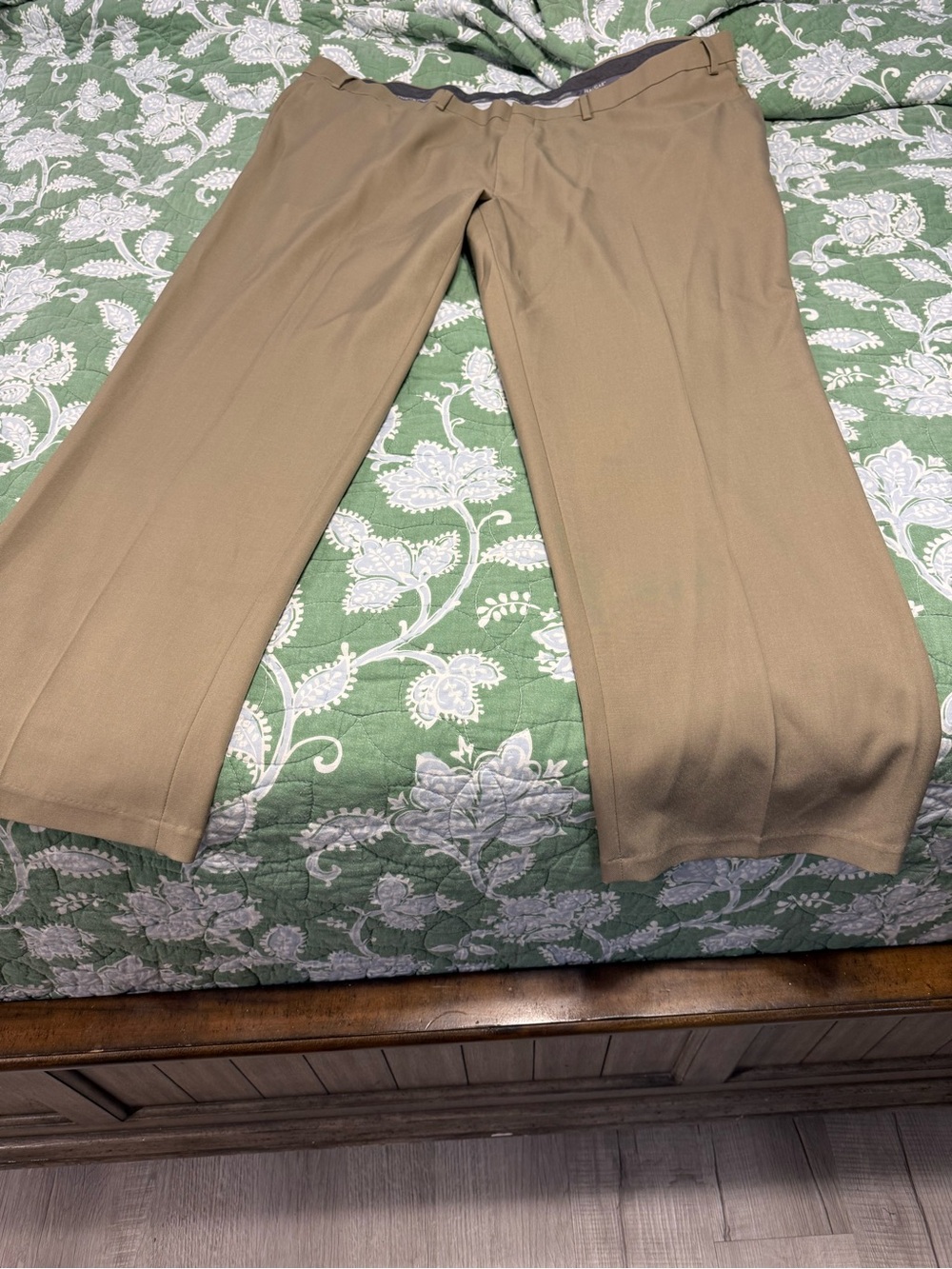 Haggar Men's Khaki Dress Pants - Classic Tan Trousers